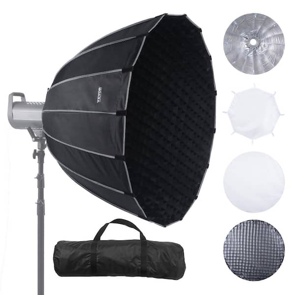 Parabolic Soft Box 33 in. Quick Release and Fold Lightweight and Portable Universal Bowens Mount 4 Lighting Effects Fits