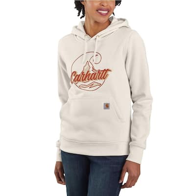 Women's Large Malt Cotton/Polyester Relaxed Fit Midweight C Logo Graphic Sweatshirt