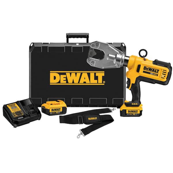 DEWALT 20V MAX Cordless Dieless Cable Crimping Tool with (2) 20V 4.0Ah Batteries, Charger, and Case