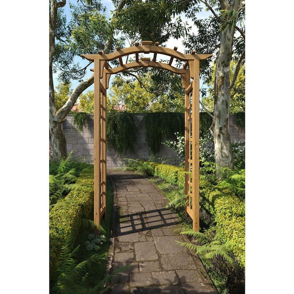 47"L x 18"W x 86"H Westwood Cedar Arbor, Golden Brown, VA68890