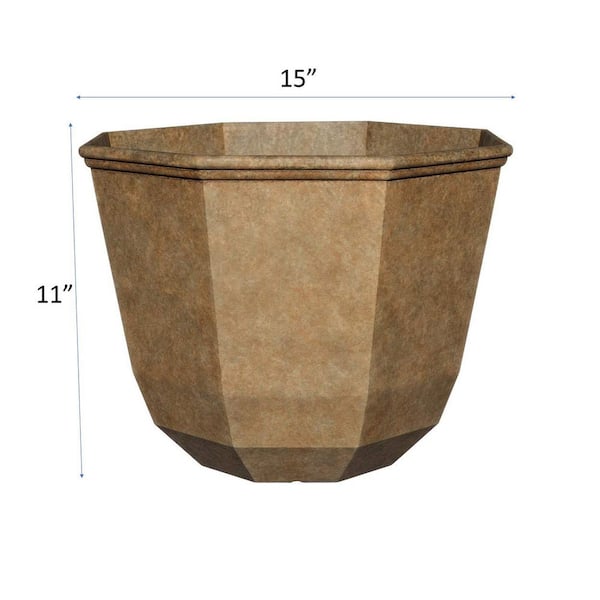 CHG CLASSIC HOME & GARDEN Shaina Large Earth Resin Round Planter