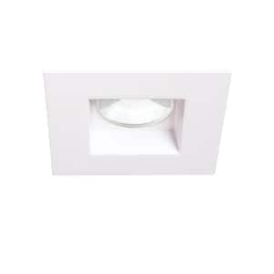 Midway 3.5 in. Square 2700K-5000K Selectable CCT Remodel Fixed Downlight Integrated LED Recessed Light Kit in White
