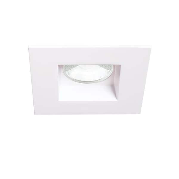 Eurofase Midway 3.5 in. Square 2700K-5000K Selectable CCT Remodel Fixed Downlight Integrated LED Recessed Light Kit in White