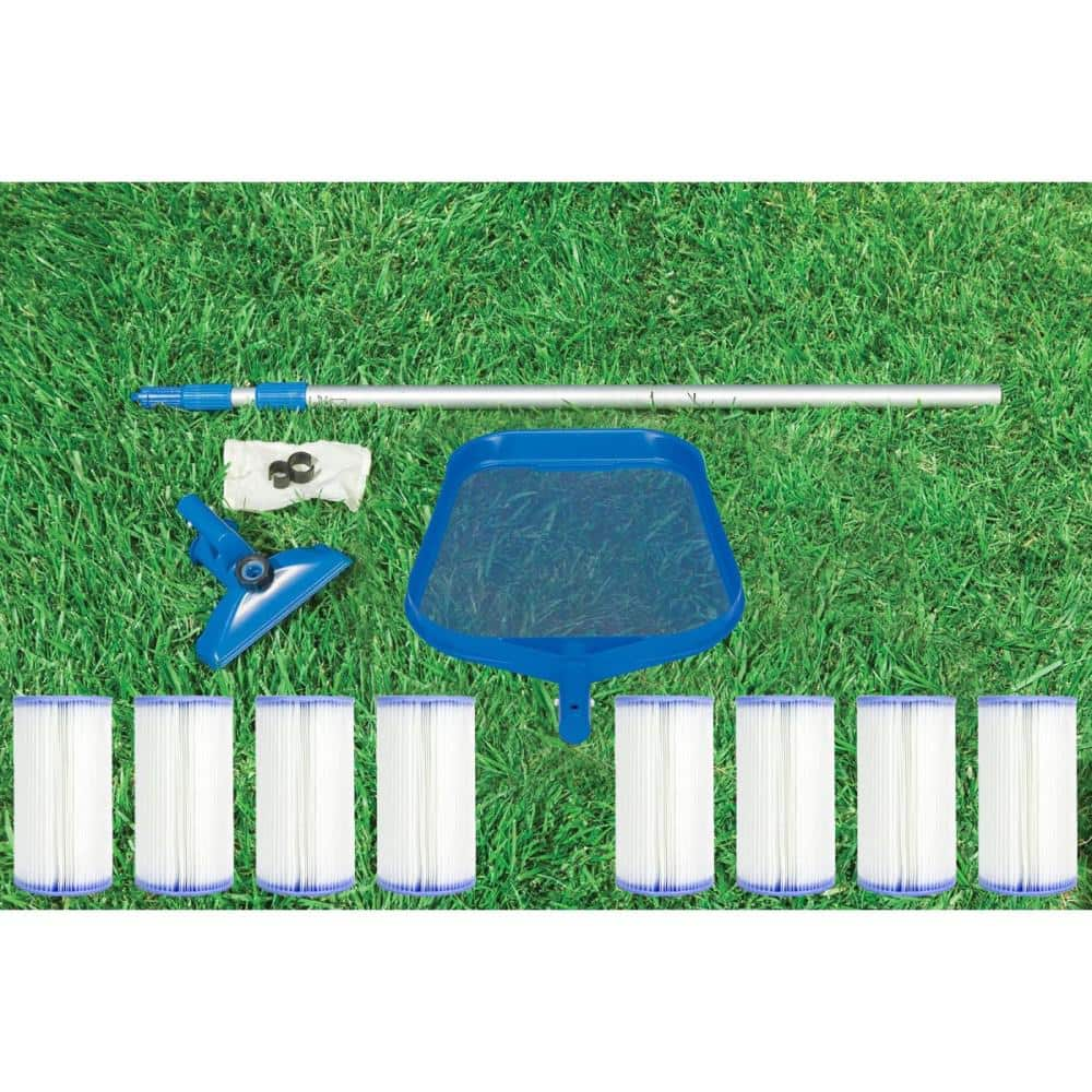 UPC 840023807619 product image for Cleaning Maintenance Swimming Pool Kit with Vacuum Skimmer and Pole Plus Filters | upcitemdb.com