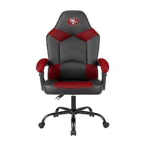 San Francisco 49ers Oversized Black Polyurethane Office Chair with Reclining Back