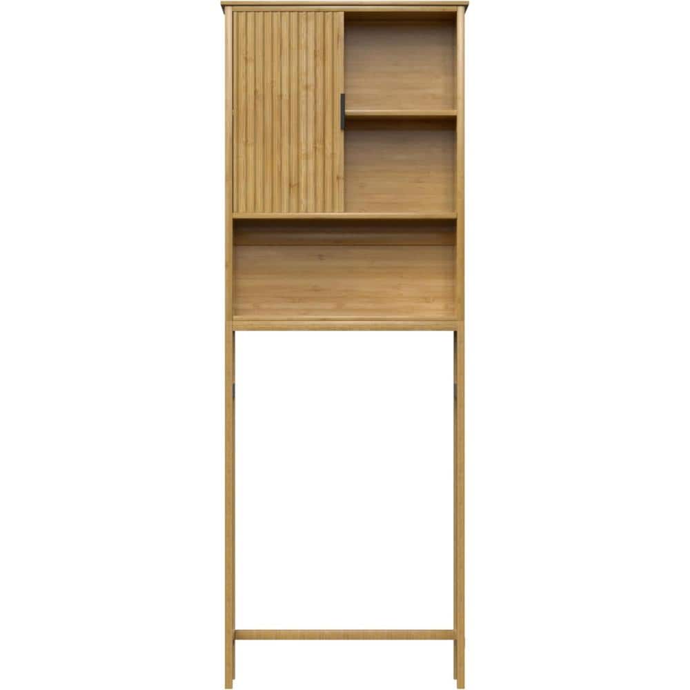 24.4 in. W x 66.9 in H x 9.5 in. D Wood in BrownOver The Toilet Storage Freestanding Tall Space Save price history on PriceWatchPro