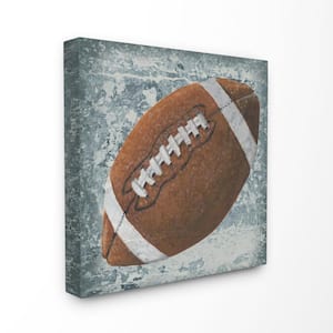 17 in. x 17 in. "Grunge Sports Equipment Football" by Studio W Printed Canvas Wall Art