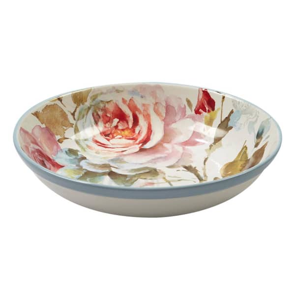 Certified International Beautiful Romance Multi-Colored 13 in. x 3 in. Serving/Pasta Bowl