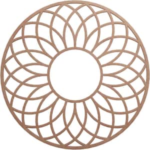 24 in. x 24 in. x 1/4 in. Cannes Wood Fretwork Pierced Ceiling Medallion, Wood (Paint Grade)