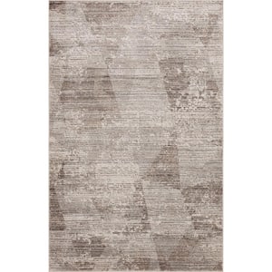 Anderson Cream 1 ft. 9 in. x 3 ft. Modern Contemporary Abstract Striped Area Rug