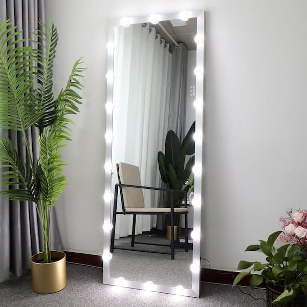 PAPROOS Full Body Mirror with Stand, 59'' x 15.7'' Aluminum Alloy Full  Length Mirror, Wall Mounted Metal Dressing Mirror Bathroom Makeup Mirror,  Large