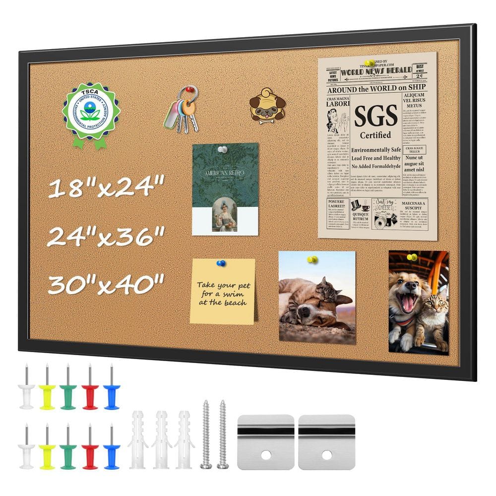 18 in. x 24 in. All-Weather Soft Wooden Bulletin Board with Frame (1-pack) price history on PriceWatchPro
