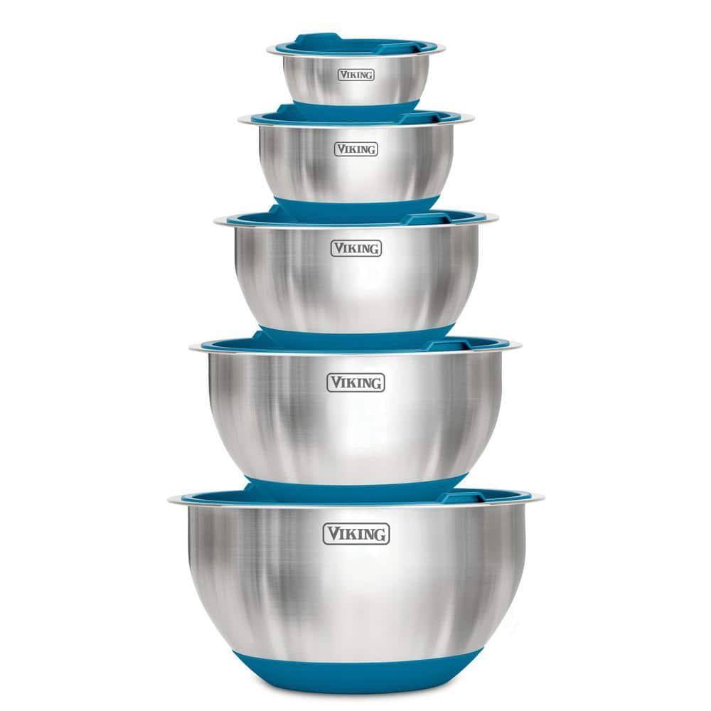 Viking Stainless Steel 10piece Mixing Bowl Set with Lids and