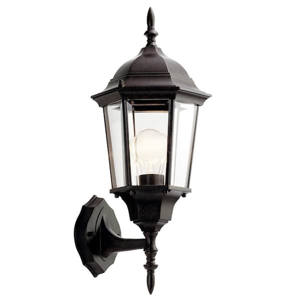 KICHLER Madison 20 in. 1-Light Tannery Bronze Outdoor Hardwired Wall Lantern Sconce with No Bulbs Included (1-Pack)