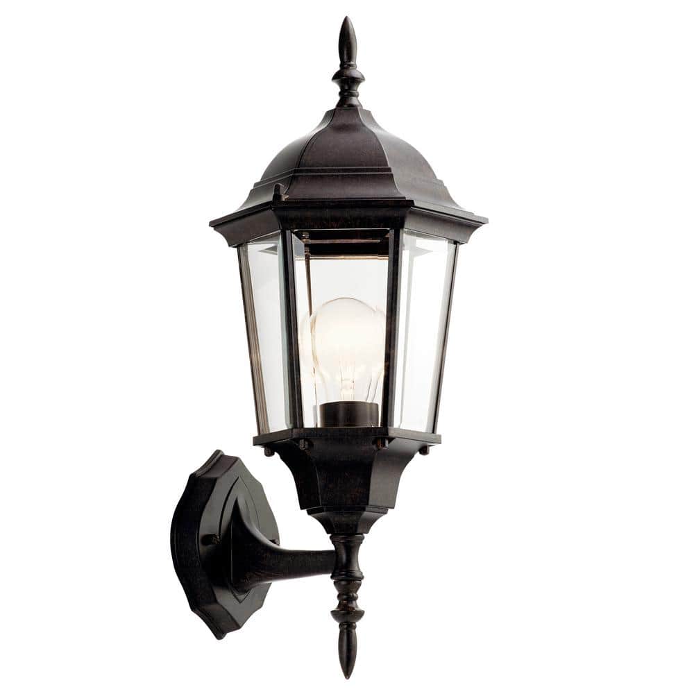 Madison 20 in. 1-Light Tannery Bronze Outdoor Hardwired Wall Lantern Sconce with No Bulbs Included (1-Pack) price history on PriceWatchPro