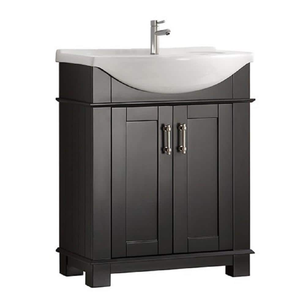 Reviews For Fresca Hudson 30 In W Traditional Bathroom Vanity In Black With Ceramic Vanity Top In White With White Basin Fvnhd0103bl Cmb The Home Depot