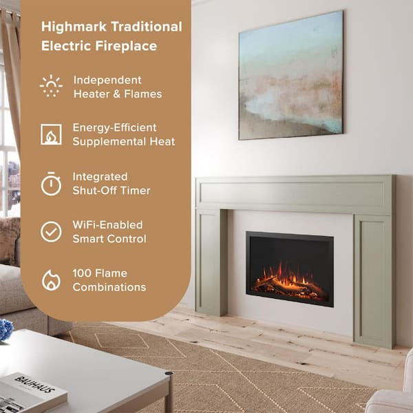 Modern Ember Highmark Traditional 26 in. Smart Electric Fireplace