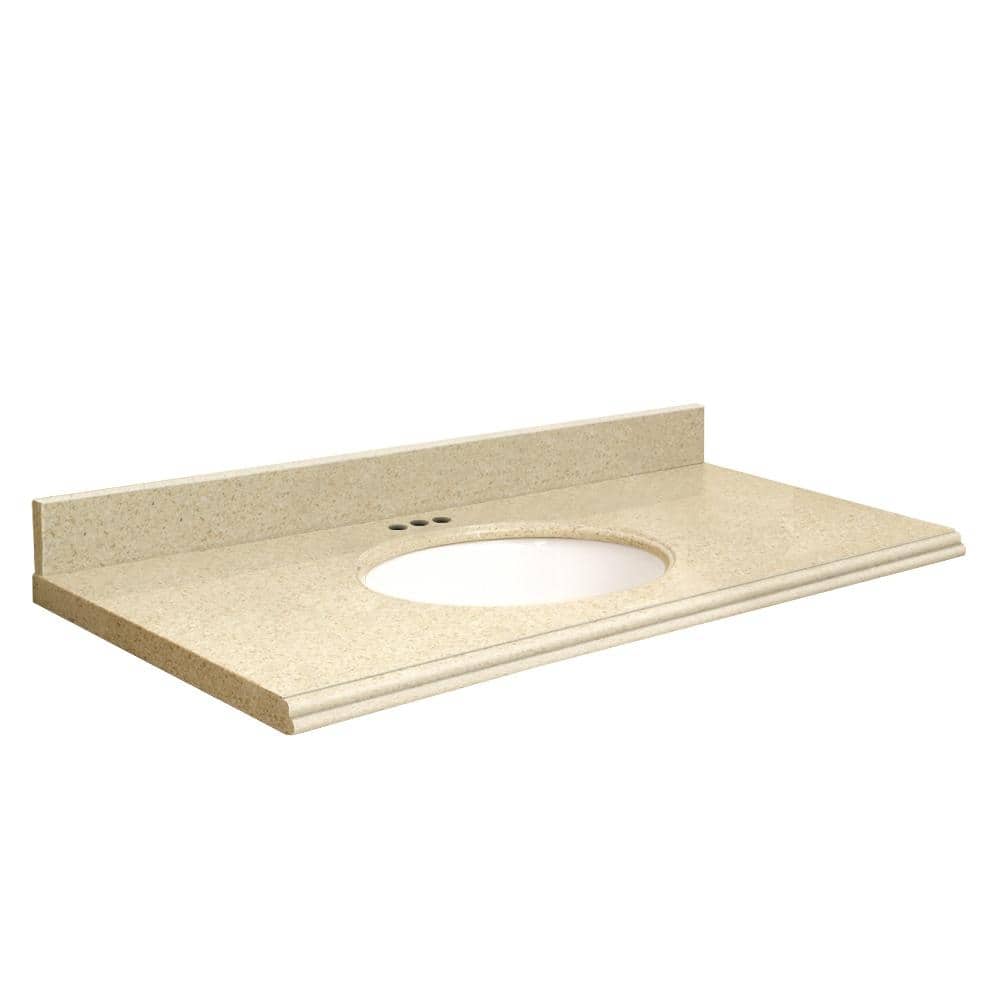 Transolid 37 in. W x 22 in. D Quartz Vanity Top in Nature's Path with