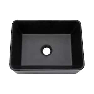 16 in Corner Bathroom Sink in Matte Black