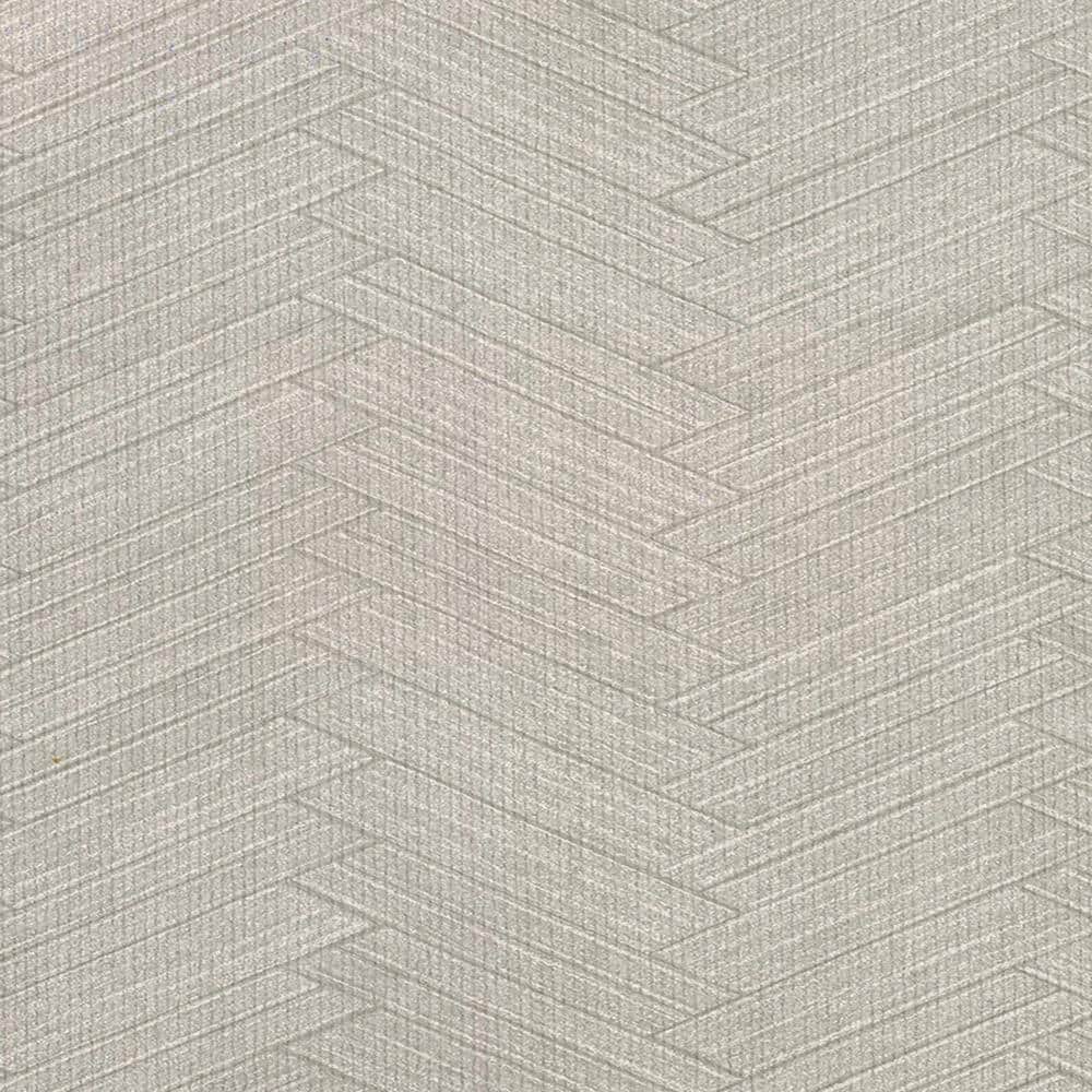 Karma Light Grey Herringhone Weave Light Grey Wallpaper Sample