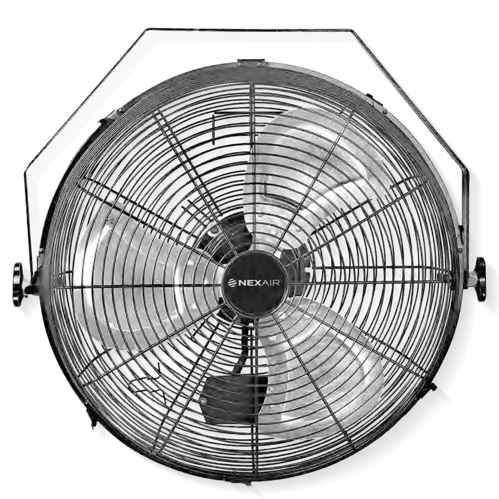 18 in. 3 Speed Oscillating High Velocity Black Industrial Wall Fan 4600CFM High Output with 360° Adjustment, Commercial price history on PriceWatchPro