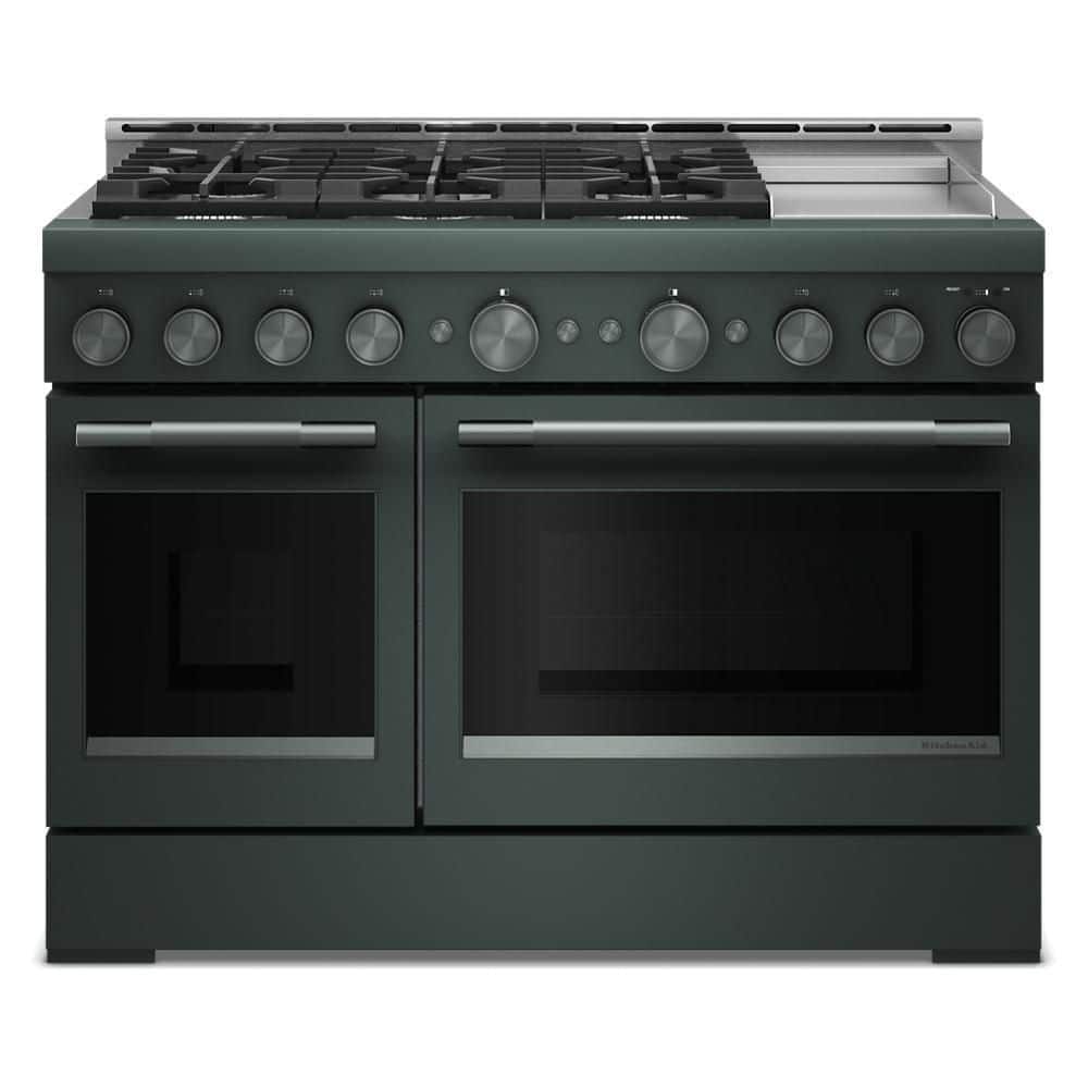 48 in. 6 Burners Commercial-Style Double Oven Gas Range in Juniper with Griddle price history on PriceWatchPro