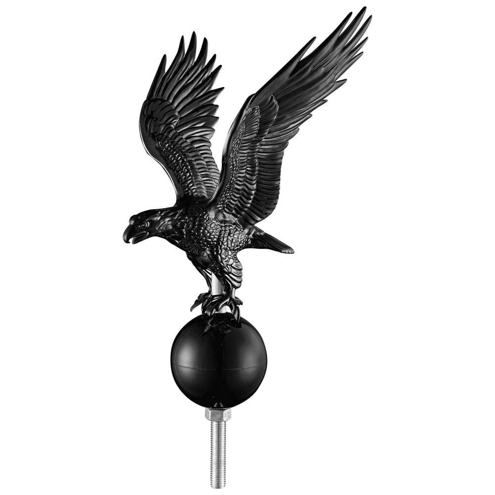 Flagpole 14 in. Eagle Topper Gold Finial Ornament for 20/25/30 ft. Telescopic Pole Yard Outdoor Black price history on PriceWatchPro