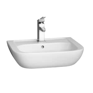 Caroline 450 Wall-Hung Sink in White with 4 in. Centerset Faucet Holes
