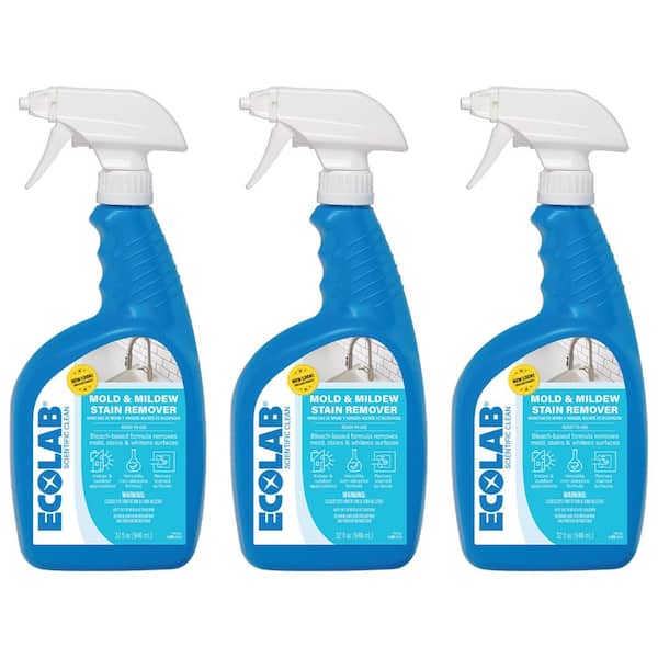 32 oz. Mold and Mildew Stain Bleach Powered Remover, Scrub Free Formula for Bathroom, Kitchen, Pool, Patio (3-Pack)