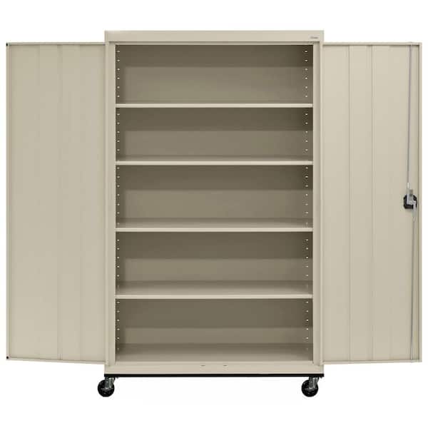 Transport Series ( 46 in. W x 78 in. H x 24 in. D ) Freestanding Cabinet in Putty