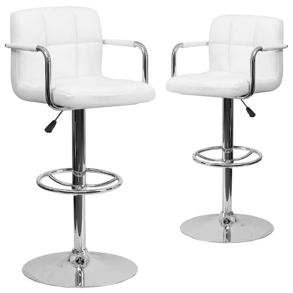 Carnegy Avenue 33.25 in. White Bar Stool (Set of2)