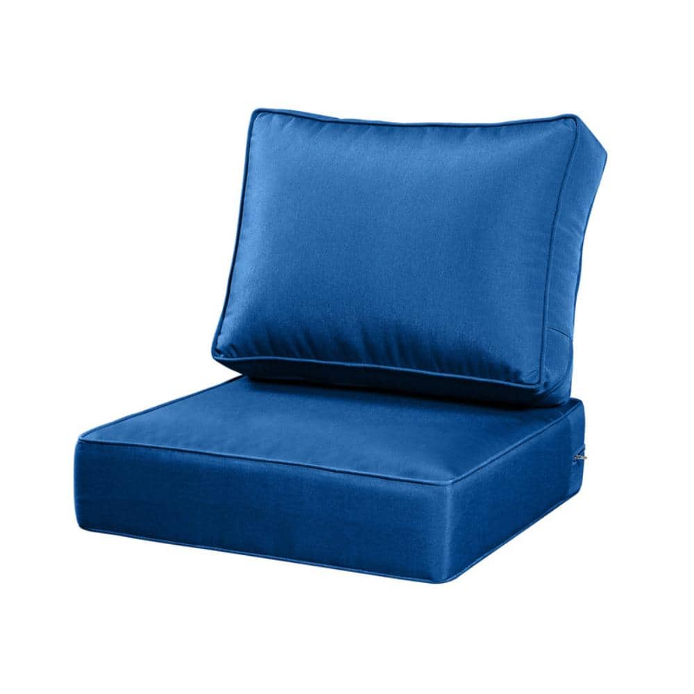 Outdoor Deep Seat & Back Cushion Set 24 x 24IN Patio Furniture with Removable Cover for Couch Sectional Sofa,Navy Blue price history on PriceWatchPro