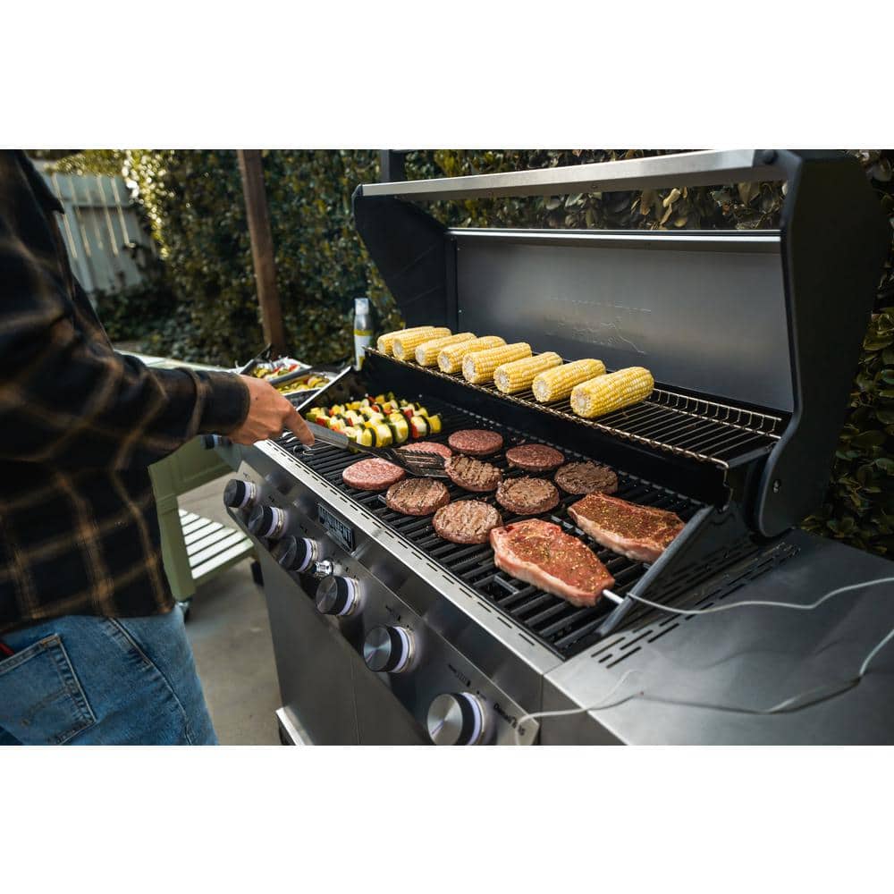 Denali 6-Burner Stainless Steel Natural Gas Grill with Side Burner