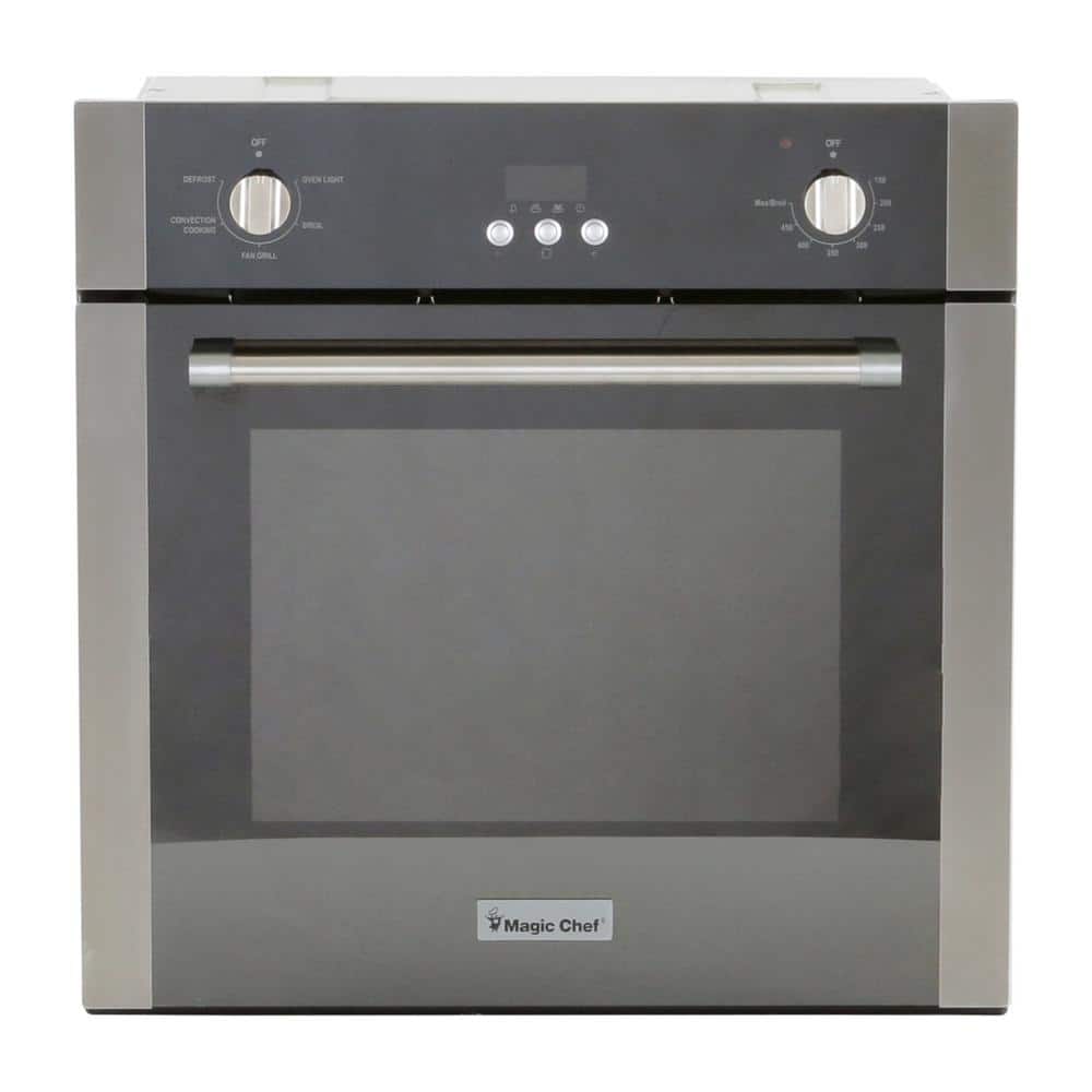 Magic Chef 24 in. 2.2 cu. ft. Single Electric Wall Oven with Convection in Stainless Steel, Silver