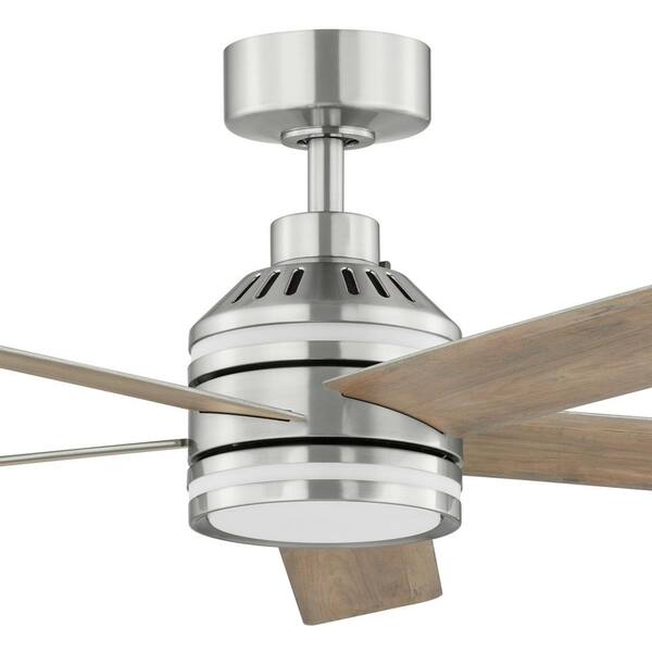 Hampton Bay Ashburrow 52 in. Indoor Brushed Nickel Ceiling Hampton Bay Ashburrow 52 in. Indoor Brushed Nickel Ceiling