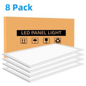 8-Pack of 2 ft. x 4 ft. 7800 Lumens Integrated LED Panel Light, 5000K White Color