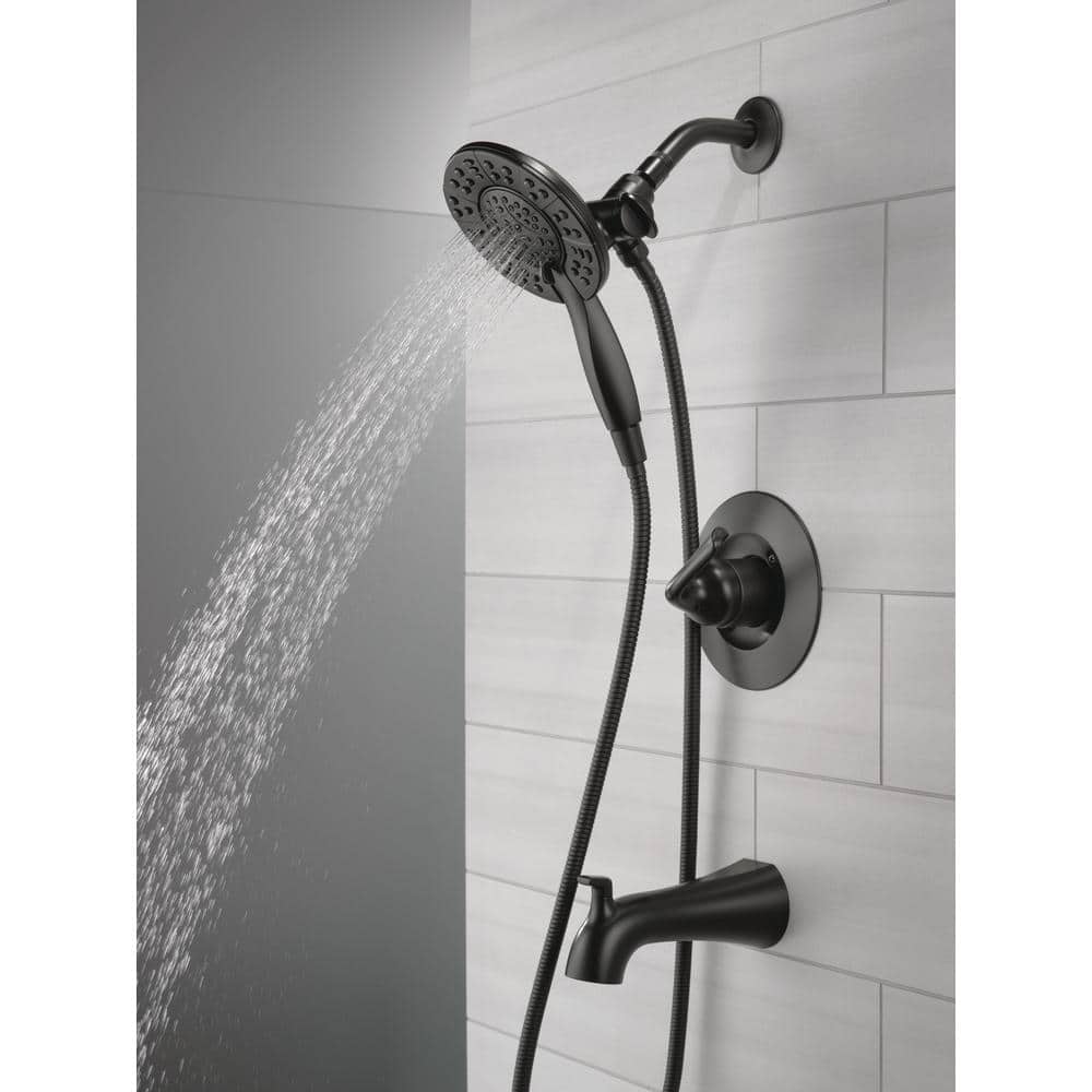 Matte Black Dual Handheld Wall Mounted Shower Faucet Set