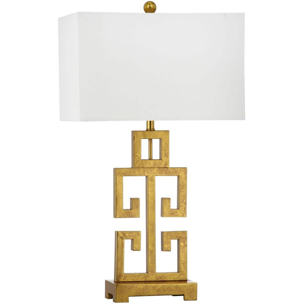 SAFAVIEH Greek 29 in. Antique Gold Table Lamp LITS4305A - The Home Depot