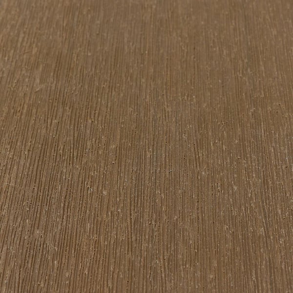 CREATIVE SURFACES Composite Fence Series 0.5 ft. x 0.5 ft. Mocha and Saddle Brown WPC Brushed Fence Panel Samples 0.79 in. Thick