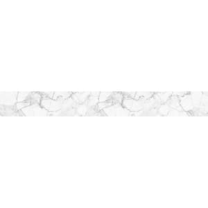 White Semi-Gloss Marble Border Decal