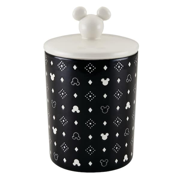 Unbranded Monochrome Large Ceramic Canister with Lid