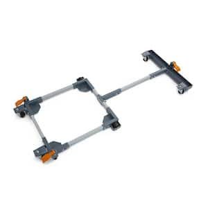 Steel Super Duty 1500 lb. Capacity Universal Mobile Base + 32-45 in. Adjustable T-Extension Combo