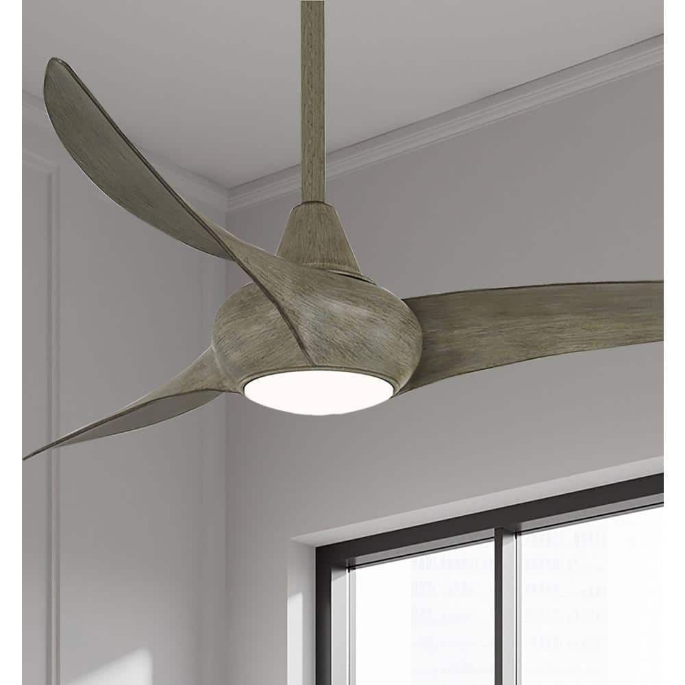 MINKA-AIRE Light Wave 44 in. LED Indoor Driftwood Ceiling Fan with