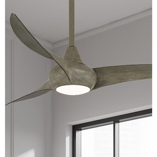 Light Wave 44 in. LED Indoor Driftwood Ceiling Fan with Light and Remote Control