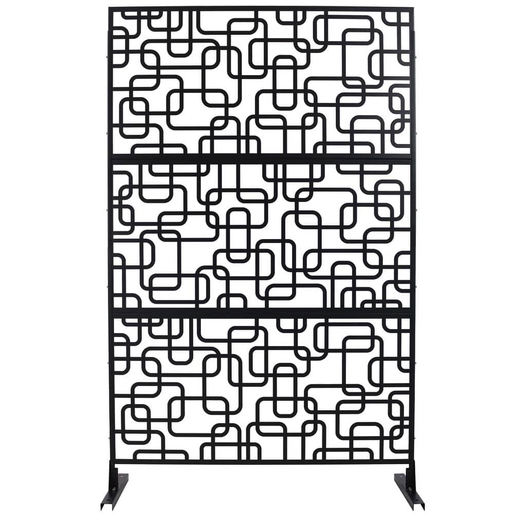 Home Decor Metal 48 in. W x 76 in. H 1-Panel Room Divider, Freestanding Dec