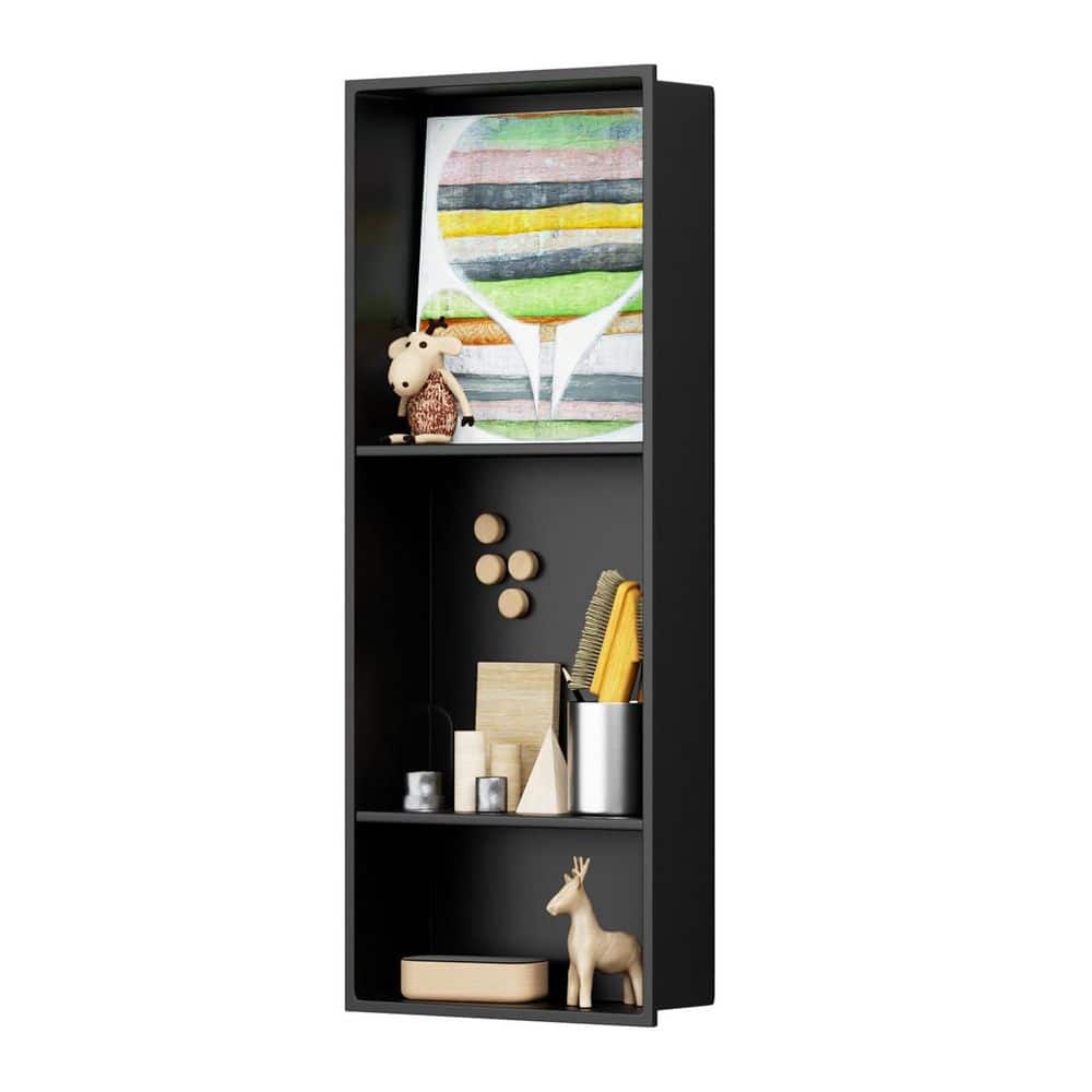 13 in. W x 31 in. H x 4 in. D Stainless Steel Shower Niche in Matte Black price history on PriceWatchPro