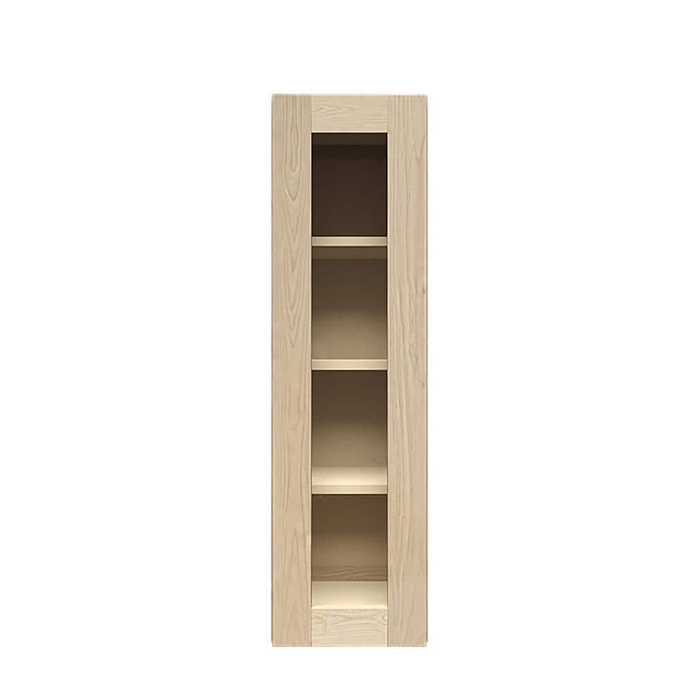 Lancaster Shaker Assembled 15 in. x 42 in. x 12 in. Wall Cabinet with 1 Mullion Door in Natural Wood price history on PriceWatchPro