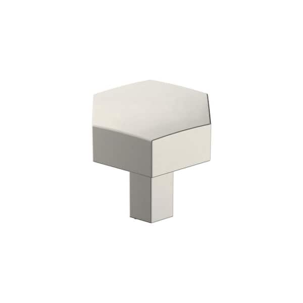 Amerock Caliber 1-1/4 in. (32mm) Modern Satin Nickel Geometric Cabinet Knob