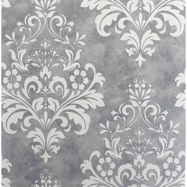Arthouse Baroque Damask Vinyl Paper Backed Wet Removable Paste the Paper Wallpaper