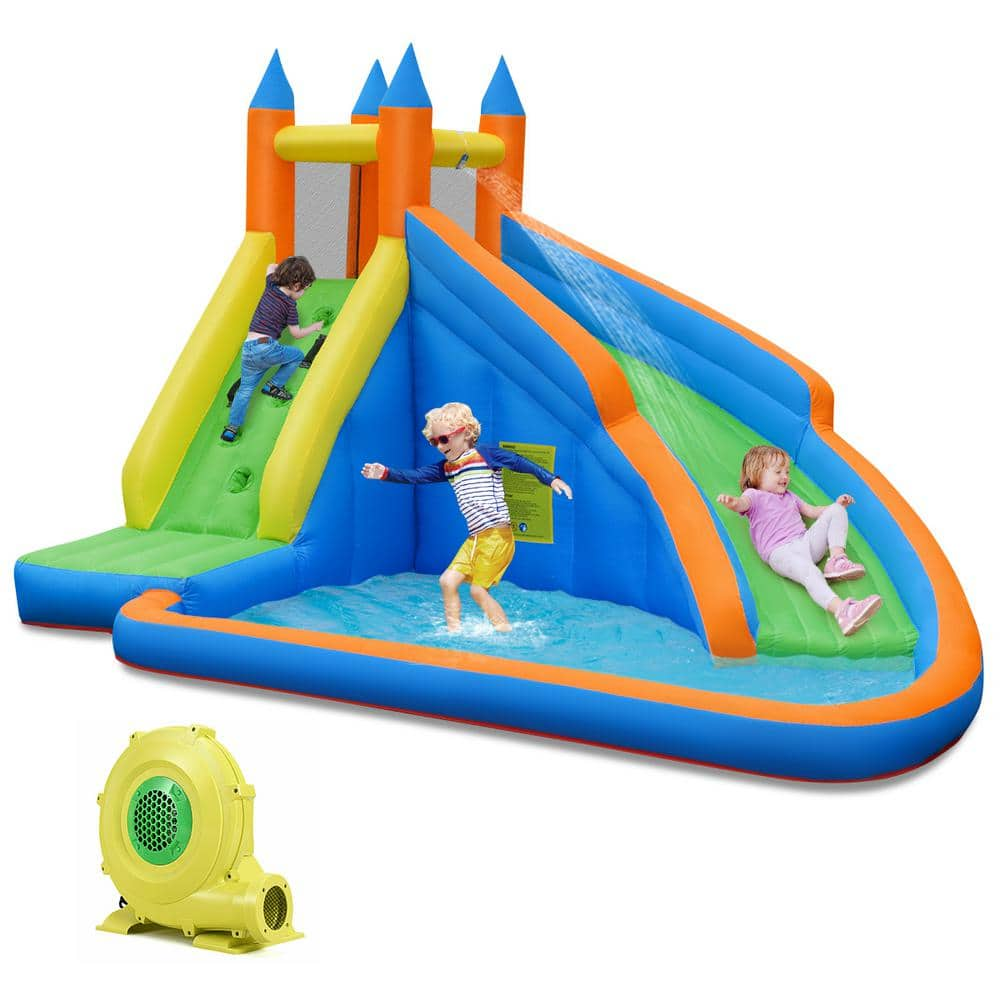 Costway Inflatable Water Slide Mighty Bounce House Jumper Castle ...